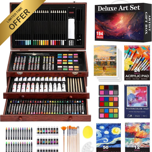 194-Piece Deluxe Art Kit